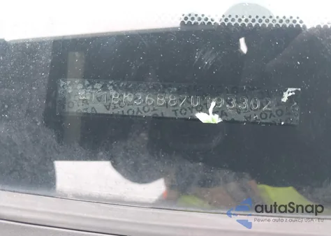 2007 Toyota Avalon Limited z USA, uszkodzony, nr VIN 4T1BK36B87U193302